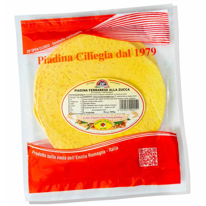 Pacco FF : Piadina alla Zucca 5 confezioni da 3 pezzi